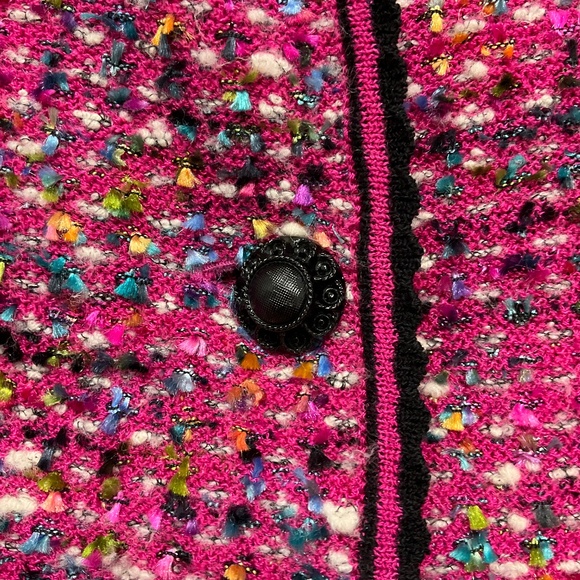 ESCADA PINK MULTI BOUCLE KNIT JACKET - Picture 5 of 6
